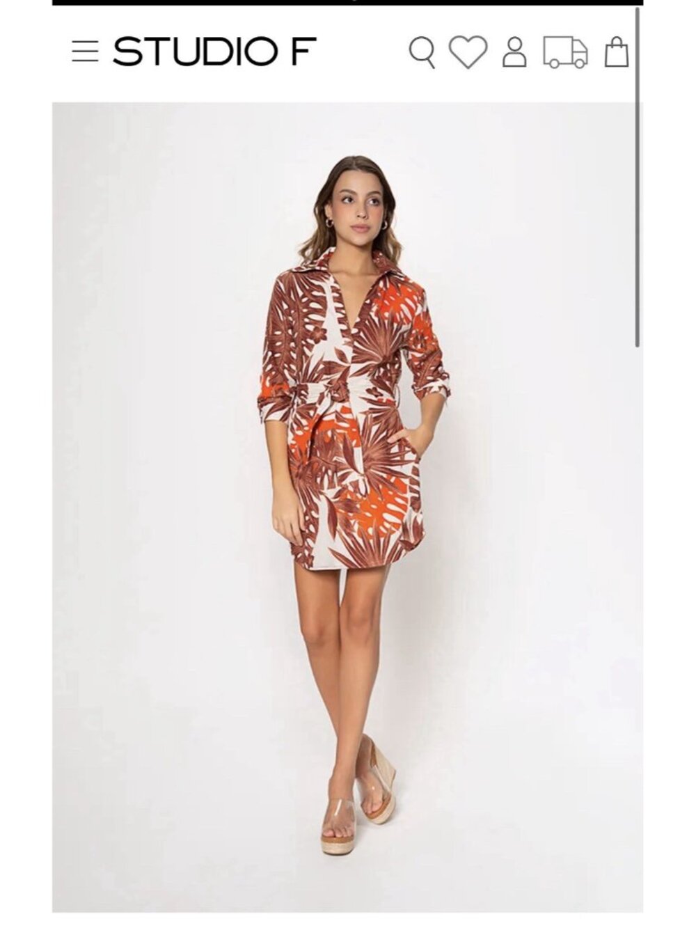 NEW Studio F Women's Size 6  Floral V-Neck Linen  Sundress $1899 Retail